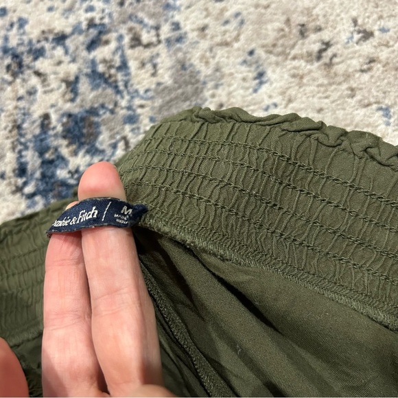 Abercrombie & Fitch Green Paper Bag Wide Leg Sweatpants Size Medium - Picture 7 of 10